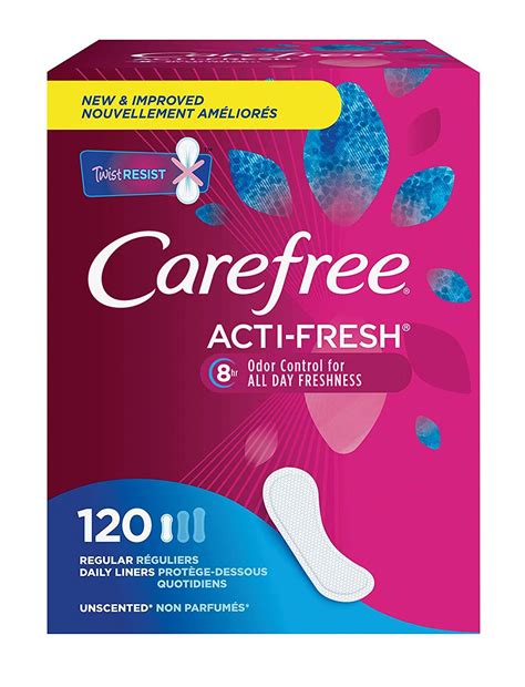 Carefree Panty Liners for Women, Regular, Unwrapped, Unscented, 120ct ...