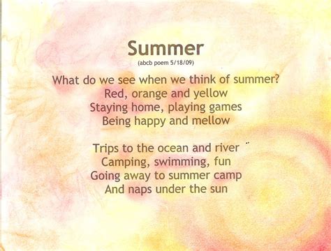 Poems About Summer Fun at Isla Betty blog