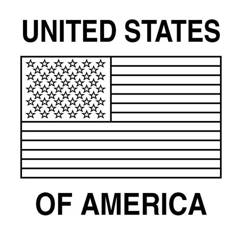 Usa Flag Coloring Page Printable - Free Printable Templates: