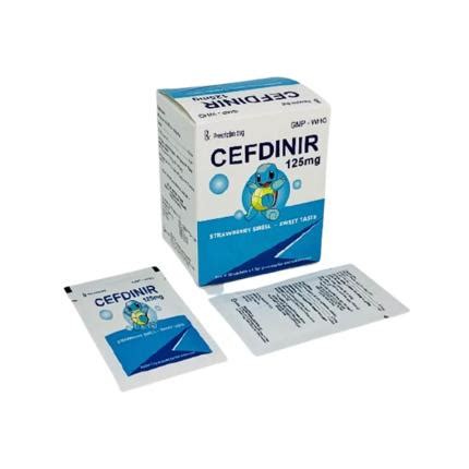 Thuốc Cefdinir S.Pharm 125mg (Hộp 30 gói x 1,5g) - Điều trị viêm tai ...