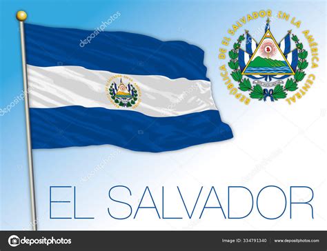 Bandera Y Escudo De El Salvador Póster For Sale Con La Obra