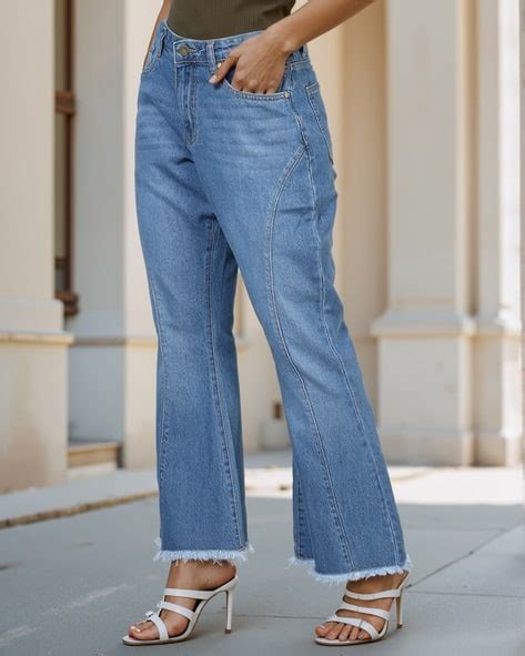 Buy Light Blue Jeans & Jeggings for Women by Shein Online | sheinindia.in
