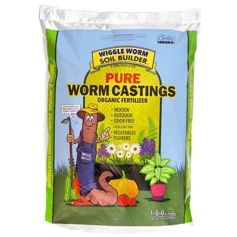 Wiggle Worm Earthworm Castings OMRI Organic Fertilizer – Great Lakes ...