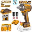 CORDLESS IMPACT WRENCH 350NM INGCO (CIWLI20351) | ToolsMart1