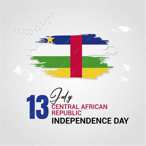 Premium Vector | Central african independence day post design