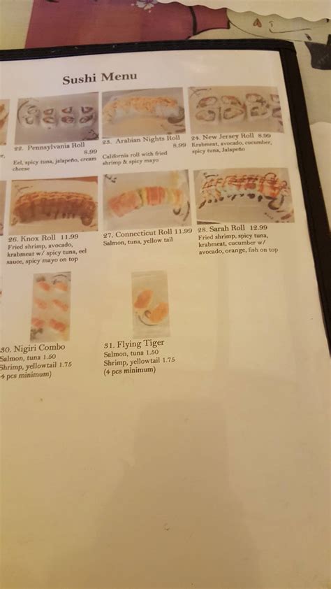 Menu at Fuji Restaurant, Twentynine Palms, Twentynine Palms Highway
