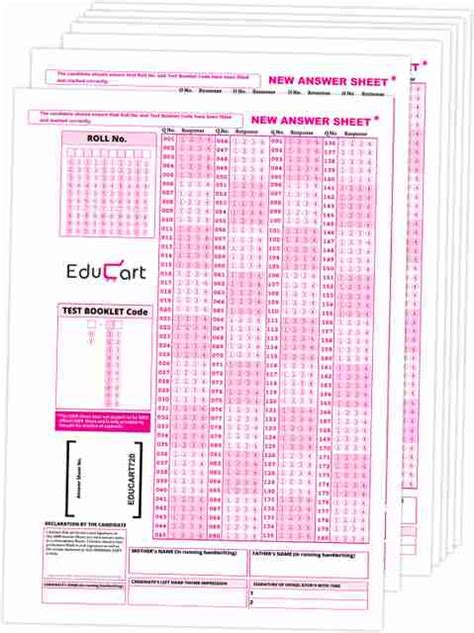 Educart 100 OMR Sheets For Practice NEET 2025 Exam (180 MCQ with Latest ...