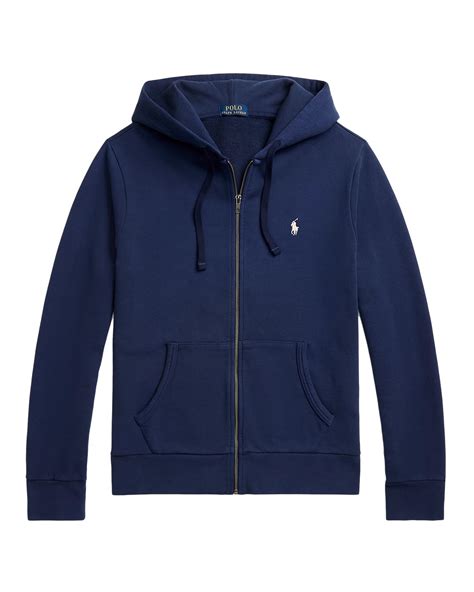 Polo Ralph Lauren Mens Loopback Fleece Zip Hoodie Cruise Navy