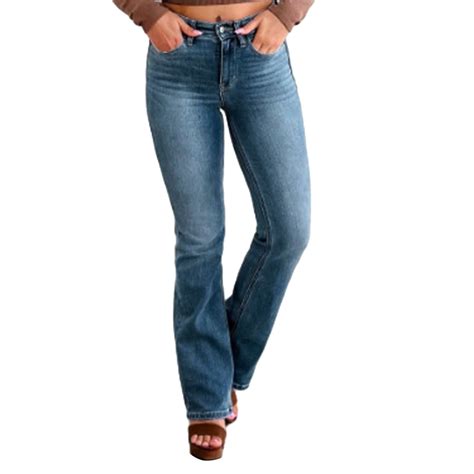 Women Jeans Women's Bootcut Stretchy Stadeke Classic Waisted Flare ...
