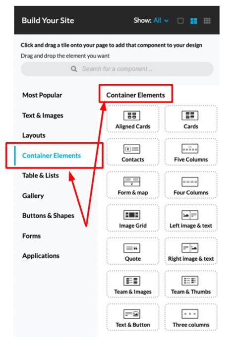 Image result for HTML Container Elements Chart