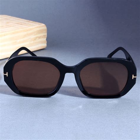 Striker Black Brown Rectangle Sunglasses – Go Glassic