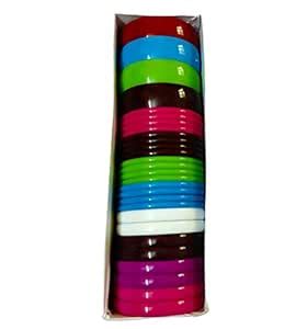 DMS RETAIL Multicolor Plastic Bangles for Silk Thread Fabric Jewellery ...