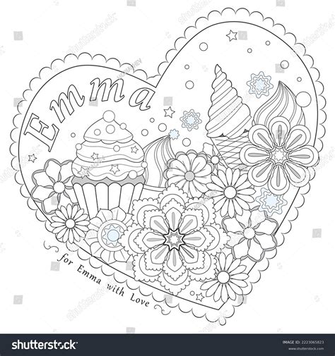 Emma Name With Hearts