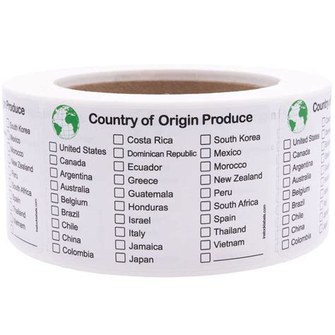 Country of Origin Produce Labels | InStockLabels.com