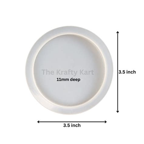11mm Deep Circle Resin Mould – The Krafty Kart | 10cm Silicone Coaster Mold