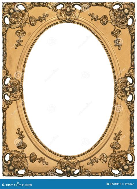 Antique Gold Picture Frame stock photo. Image of gilded - 8734018