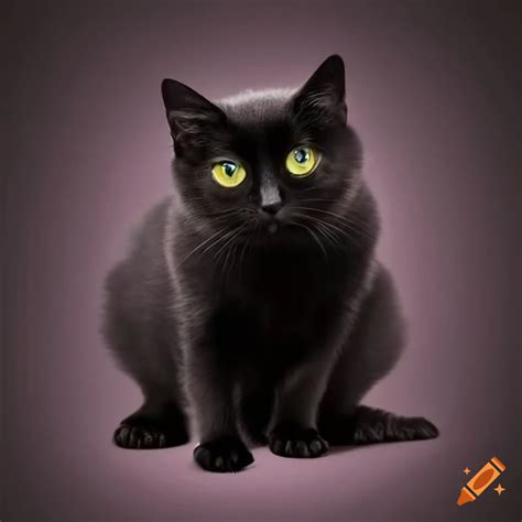 Cute black cat on Craiyon