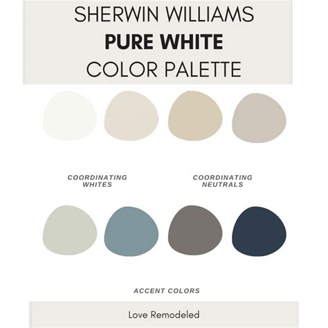 Sherwin Williams Pure White Color Palette Pure White Color Scheme ...