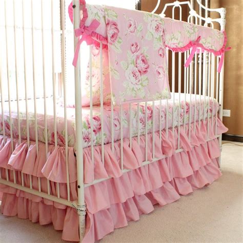 Vintage Shabby Chic Roses Floral Pink | Baby Bedding Set – Jack and ...