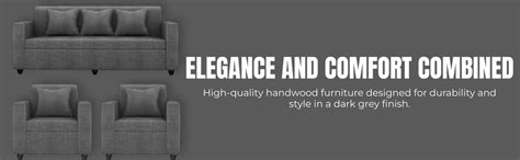 HANDWOOD FURNITURE 5 Seater Fabric Sofa Set