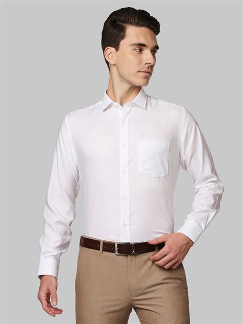 Park Avenue White Structure Regular Fit Cotton Formal Shirt – MyRaymond