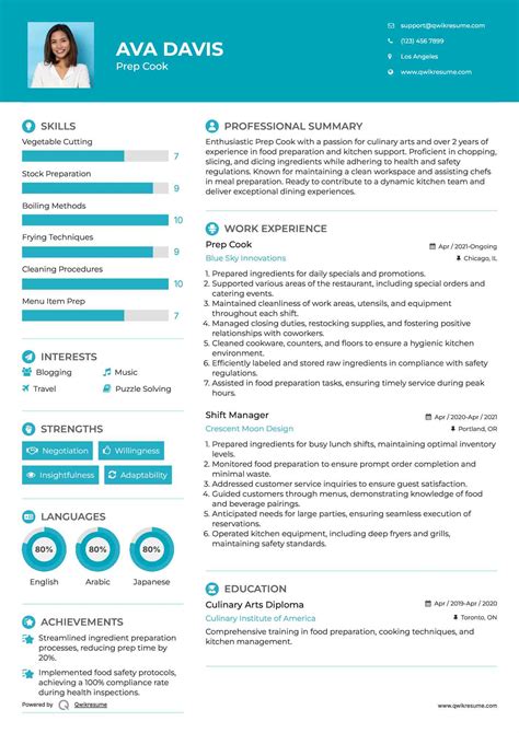 10+ Prep Cook Resume Samples & Templates for 2025