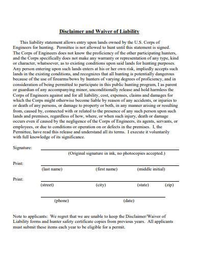 Liability Disclaimer Examples 的图像结果