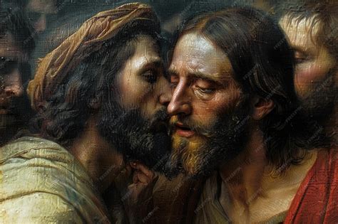 Premium Photo | The kiss of judas dramatic portrayal captures biblical ...