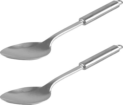 Buy Sumeet Stainless Steel Big Serving and Cooking Spoon Set of 5pc (1 ...