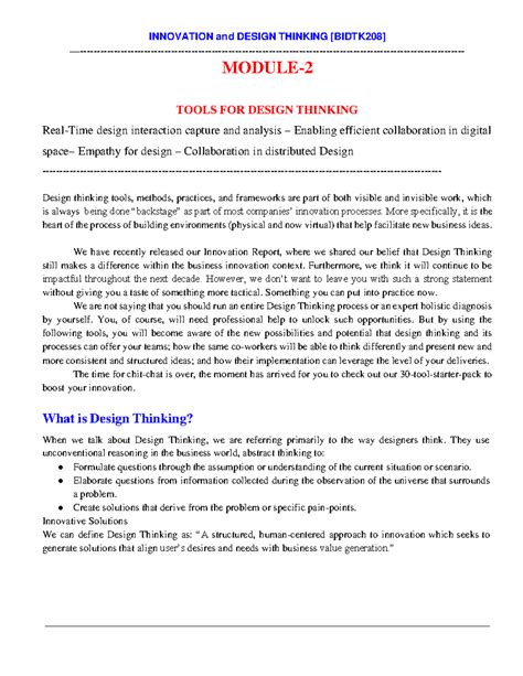 IDT Module 2 Notes - 1st year IDT subject - —- MODULE- 2 ####### TOOLS ...