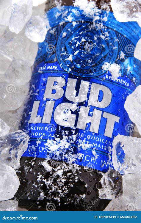 Bottle of Bud Light Beer in Crushed Ice Editorial Stock Image - Image ...