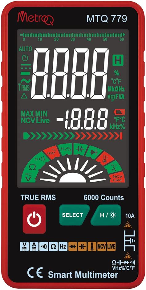 SIGMA MetroQ Digital Smart Multimeter MTQ 779 SMART TRMS (Color Display ...