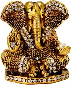 Le Exotica Antique Style Ganesha God Kan Ganesh Ji Murti Electroplated ...
