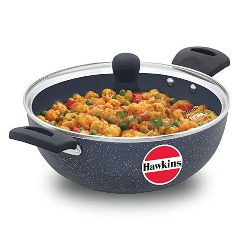 Buy Hawkins Ceramic Nonstick 3.5 Litre Deep Kadhai, Induction Deep Fry ...