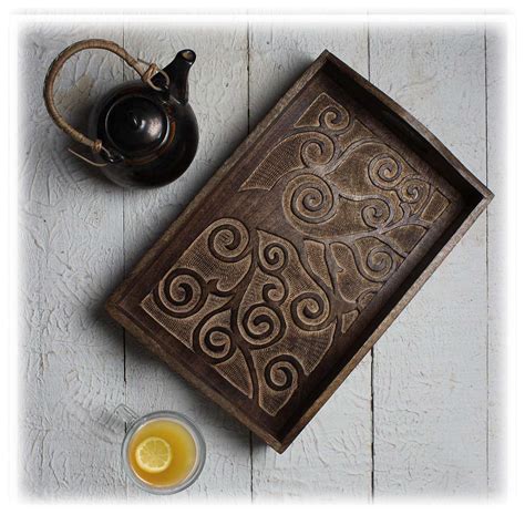 Zyntix Wooden Tray for Serving for Home and Kitchen Wooden Trays for ...