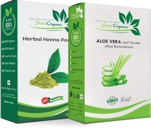 Sista Organic Aloe vera powder Combo herbal henna powder 200 Gram Combo ...