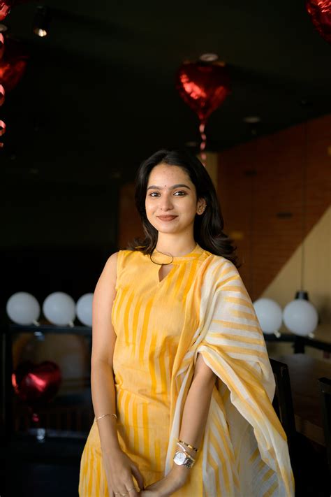 Thendral ( yellow ) - ikkat handloom cotton suit set with dupatta in y ...