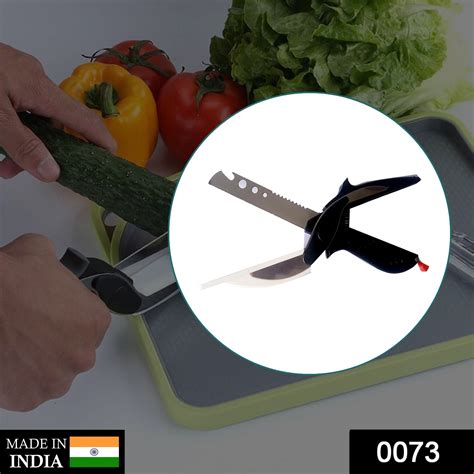 Stainless Steel 4 in 1 Clever Cutter, Knife (Black) – 99 Rupee Store