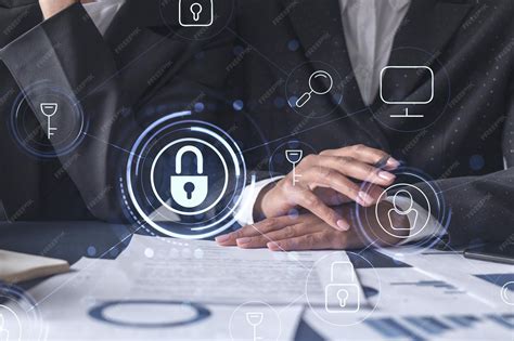 Two businesswomen working on the project to protect cyber security of ...