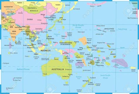 Map Asia Oceania: Explore Countries & Islands
