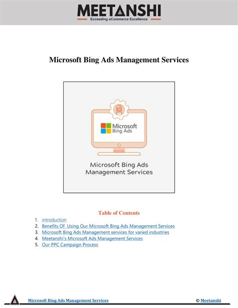 PPT - Microsoft Bing Ads Management Services PowerPoint Presentation ...