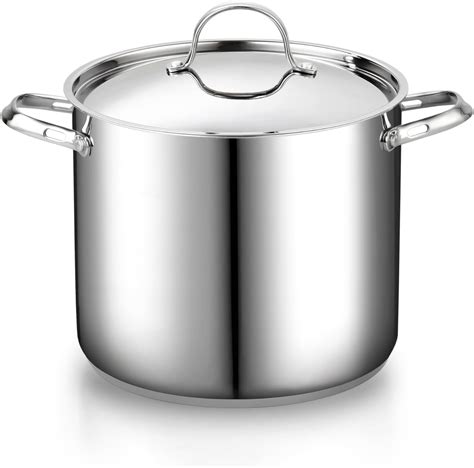 Amazon.com: Babish Tri-Ply Stainless Steel Professional Grade Stock Pot ...