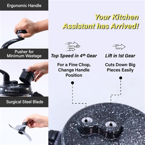 Wonderchef Turbo Chopper with Atta Kneader | 6-in-1 food processor ...