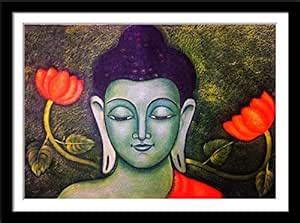 Tallenge - Acrylic Painting - Lotus Buddha - Buddha Paintings ...