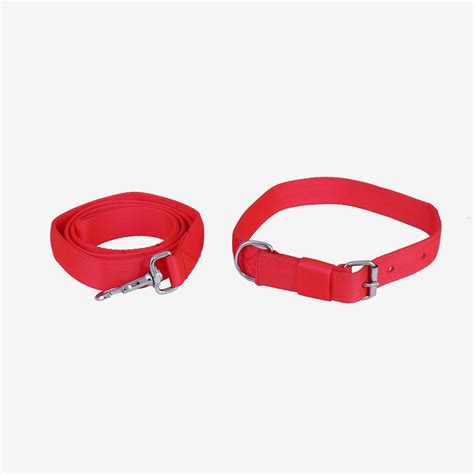 RED Collar and Leash Combo Soft Nylon – Indihopshop