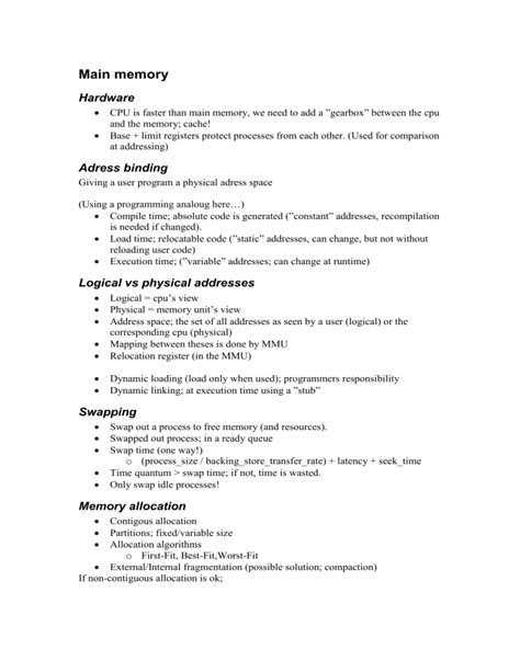 Image result for Main Memory Tutorial