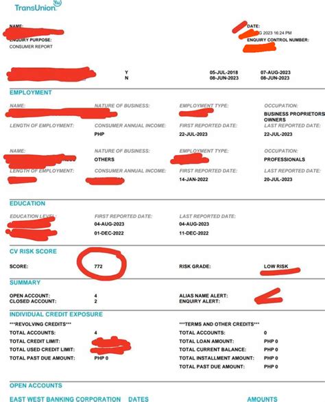 772 Credit Score from TransUnion, What is the Highest Ba? : r/PHCreditCards