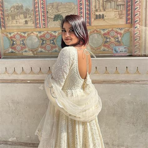 White Lakhnawi Embroidered Georgette Fully Stitched Long Anarkali Suit ...