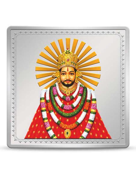 Kundan Khatu Shyam Ji Color Silver Bar of 20 Gram in 999.9 Purity ...