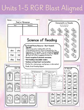 Units 1-5 Phonics Practice/Centers -- Really Great Reading Blast Aligned